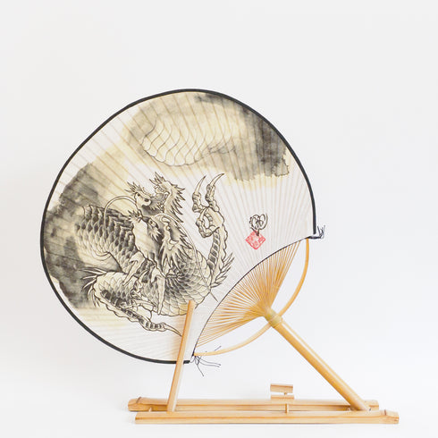 【数量限定デザインコラボ】房州うちわ 大万月型「龍神」