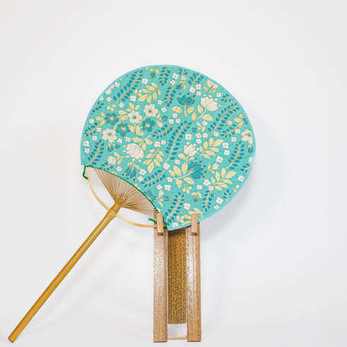 房州うちわ 柄長型「洋花」