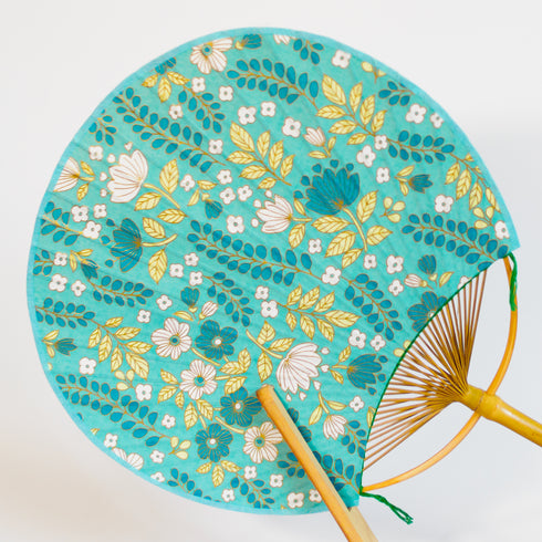 房州うちわ 柄長型「洋花」