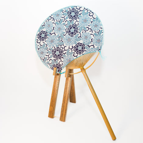 房州うちわ 柄長型「八重桜」