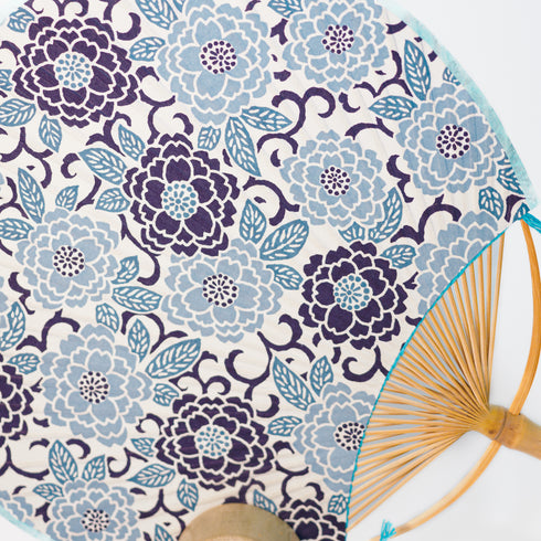 房州うちわ 柄長型「八重桜」