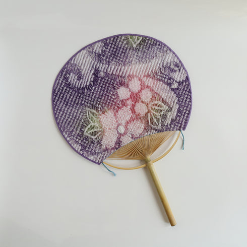 【絞り】房州うちわ 大万月型「気品」