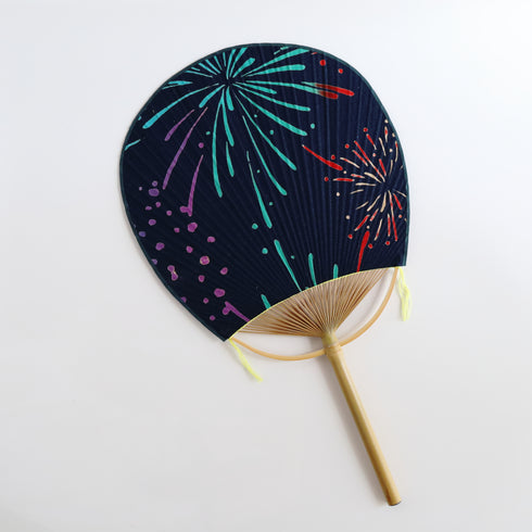 房州うちわ 玉子型「鏡花火」