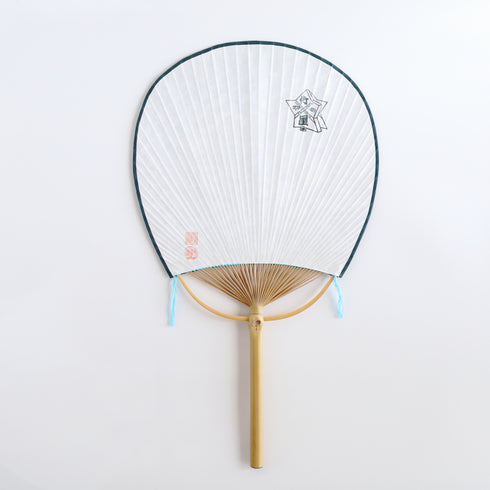 【絞り】房州うちわ 玉子型「揺らぎ蝶」