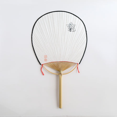 房州うちわ 玉子型「夜の梅」